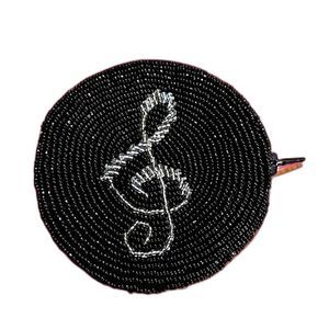 Beaded Coin Purse Lipstick Holder with music note